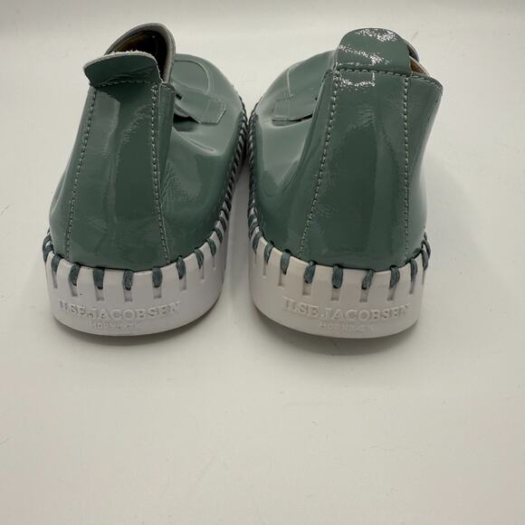 Ilse Jacobsen Tulip 3865 Loafer Womens 38 Green Patent Slip On Flat Shoes Casual - Picture 6 of 11